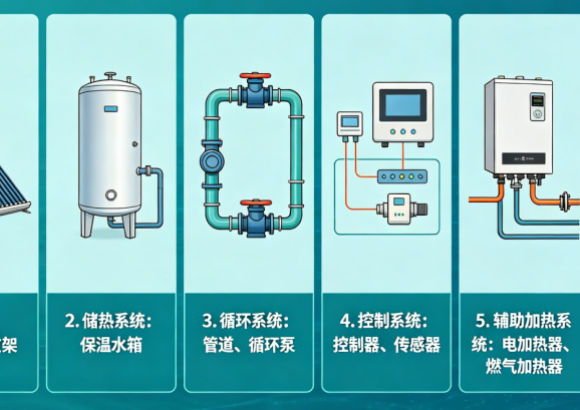 太阳能热水工程系统有哪些组成部分？